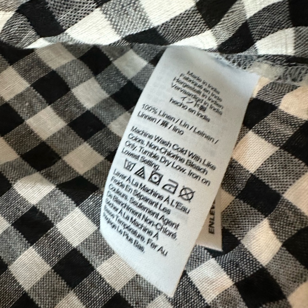 J. CREW Fleur top in gingham linen (101) - Picture 4 of 5